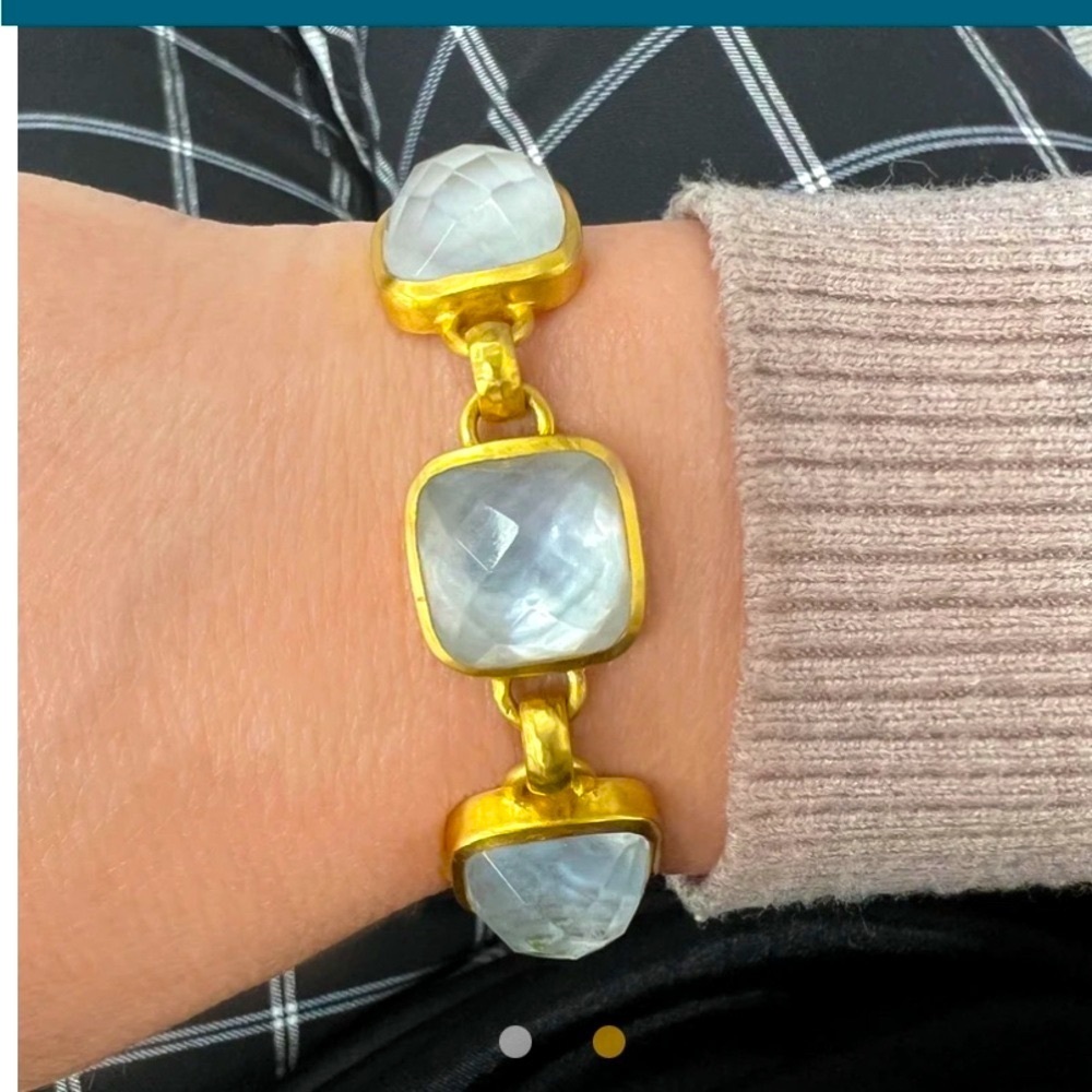 Julie Vos Catalina Stone Bracelet. Iridescent clear stones. - Picture 2 of 2